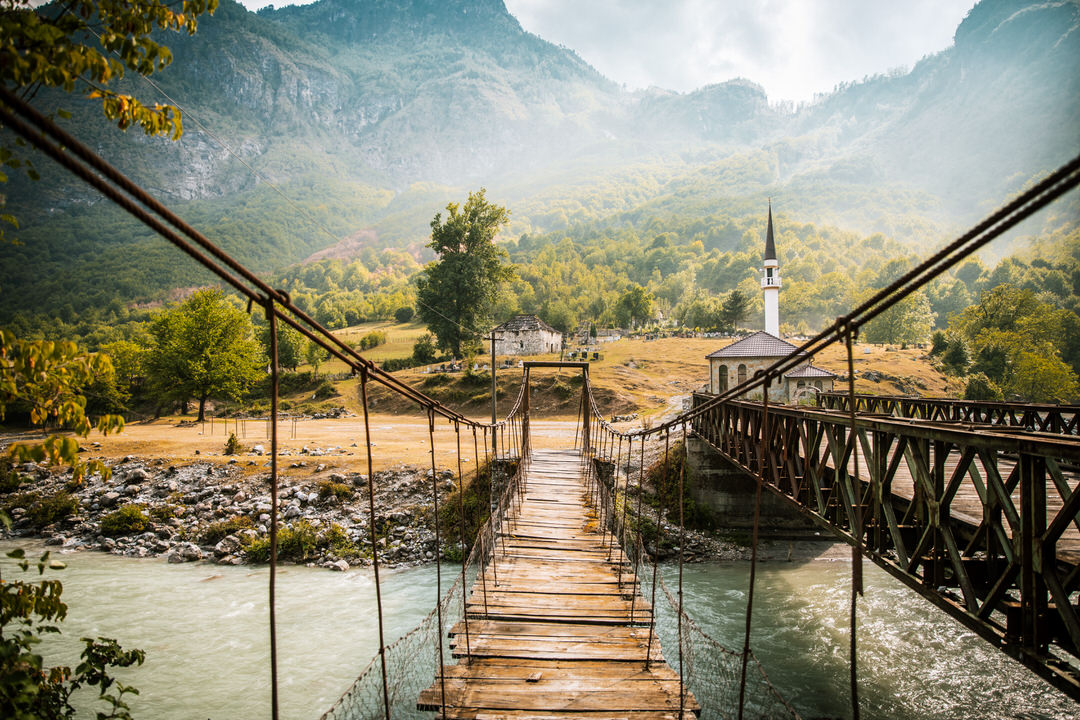 Valbona Valley dramatic mountain landscape and pristine wilderness